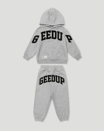 Geedup Team Logo Grey/Black Kids Tracksuit