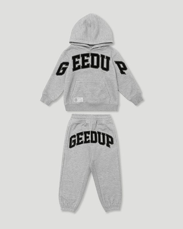 Geedup Team Logo Grey/Black Kids Tracksuit Geedup Team Logo Grey/Black Kids Tracksuit