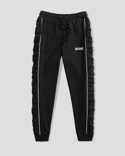 Geedup Play For Keeps Black/White Trackpants
