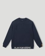 GeedupGeedup PFK Core Logo Embossed Navy Crewneck