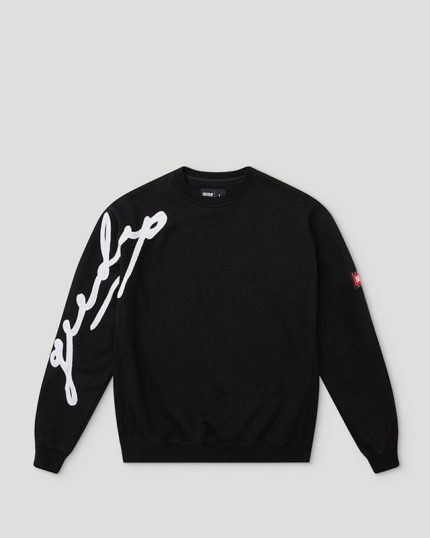 Geedup Script Logo Black Crewneck