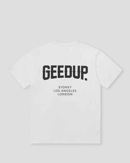 Geedup City WhiteBlack T-Shirt