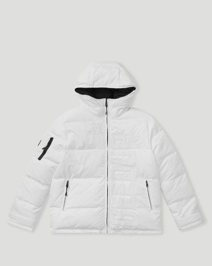 Geedup Core Logo Reversible Puffer BlackWhite Jacket
