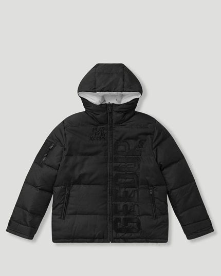 Geedup Core Logo Reversible Puffer BlackWhite Jacket
