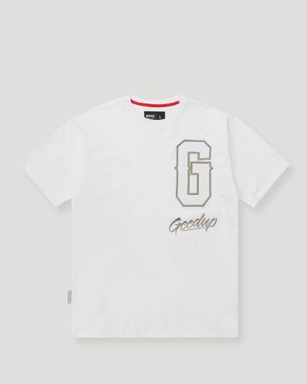 Geedup G Script Logo White T-Shirt