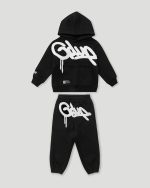 Geedup Handstyle Kids BlackWhite Tracksuit (2)