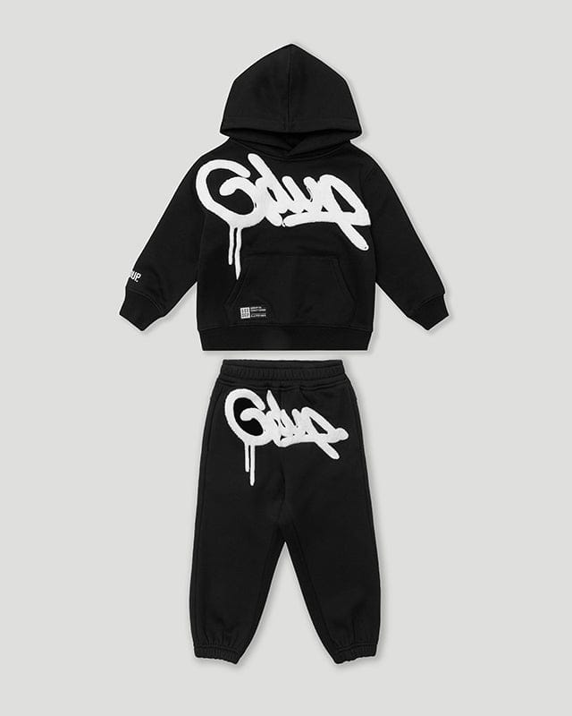 Geedup Handstyle Kids BlackWhite Tracksuit Geedup Handstyle Kids BlackWhite Tracksuit (2)