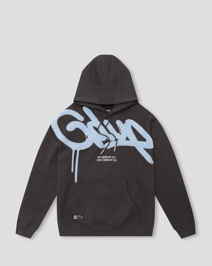 Geedup Hoodie Handstyle GraphitePale Blue