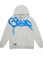 Geedup Hoodie Handstyle Gray & Sky Blue