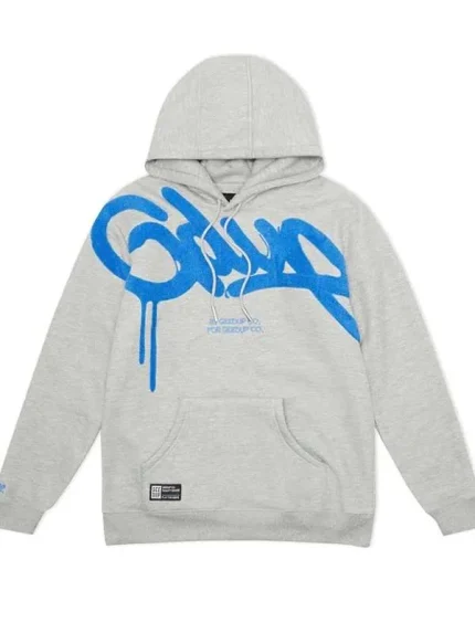 Geedup Hoodie Handstyle Gray & Sky Blue