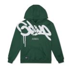Geedup Hoodie Handstyle GreenWhite