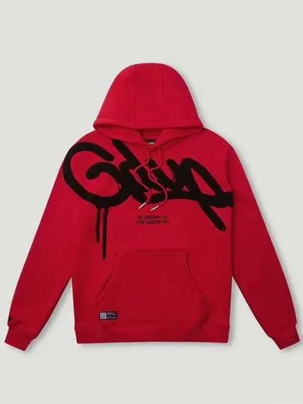 Geedup Hoodie Handstyle Red & Black