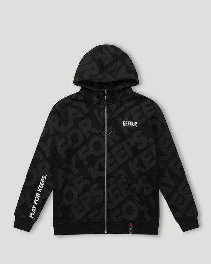 Geedup Hoodie PFK Monogram Zip Jacket Black