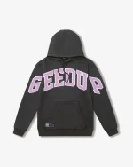 Geedup Hoodie Team Logo Charcoal Dusty Pink