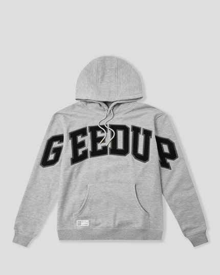 Geedup Hoodie Team Logo Grey MarleBlack