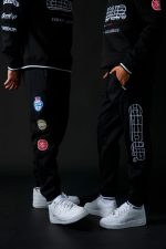 Geedup Sportsman Badges Black Trackpants