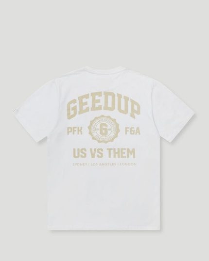 Geedup Us vs. T-Shirt Them White/Beige