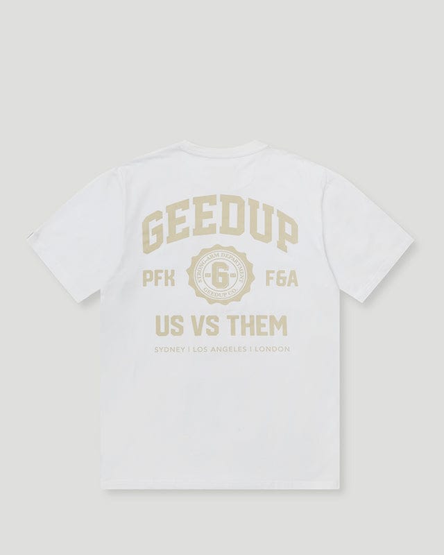 Geedup Us vs. T-Shirt Them WhiteBeige Geedup Us vs. T-Shirt Them White/Beige