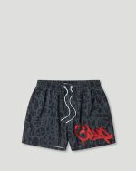 GEEDUP Handstyle Swim Short Black/Red