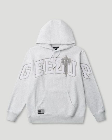 Geedup x Trapstar Team Logo x Irongate T Hoodie White MarleGrey