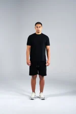 Geedup Generals Slim Fit Pique T-Shirt Jet Black