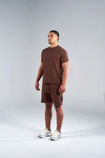 Geedup Generals Slim Fit Pique T-Shirt Chestnut