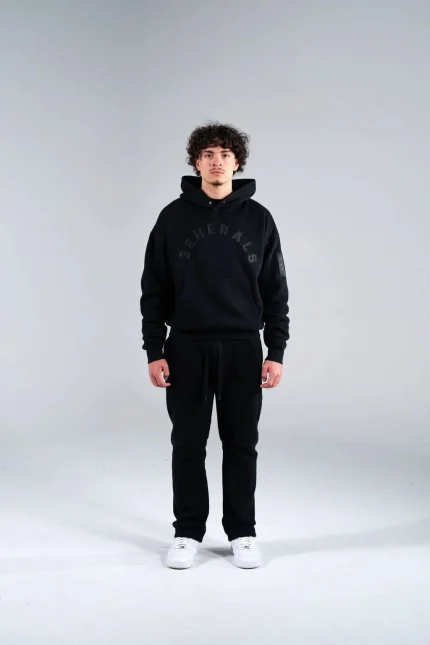 Geedup Generals Oversized Hoodie Jet Black