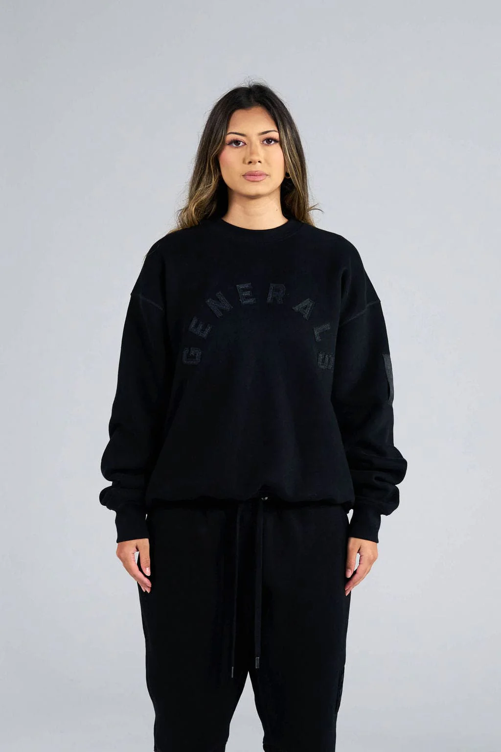 Geedup Generals Oversized Crewneck Jet Black