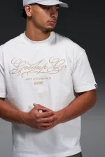 Geedup Cursive T-Shirt Off White