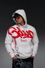 Geedup Handstyle G Hoodie Light Grey/Red