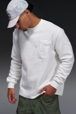 Geedup PFK Waffle Longsleeve T-Shirt White