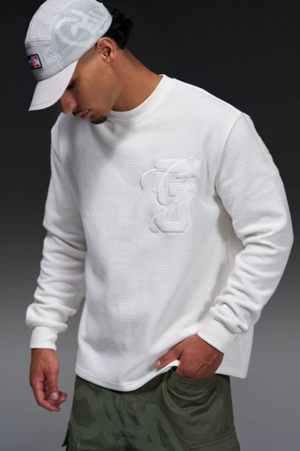 Geedup PFK Waffle Longsleeve T-Shirt White