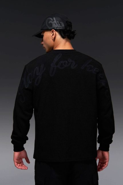Geedup PFK Waffle Longsleeve T-Shirt Black