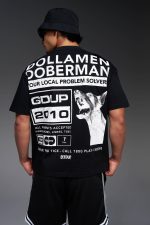 Geedup Dollamen Dobermann T-Shirt Black/White