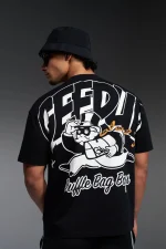 Geedup Duffle Bag Boys T-Shirt Black/White