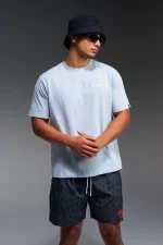 Geedup Micro Handstyle T-Shirt Washed Blue/White