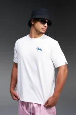 Geedup Micro Handstyle T-Shirt White/Blue