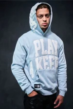 Geedup Play4Keeps Handstyle Hoodie Pale Blue/White