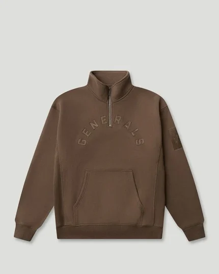 Geedup Generals Oversized Qtr Zip Chestnut