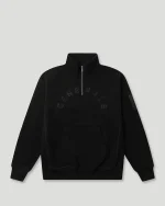 Geedup Generals Oversized Qtr Zip Jet Black