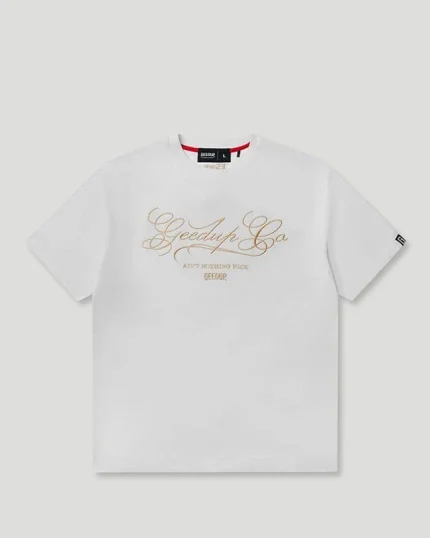 Geedup Cursive T-Shirt Off White