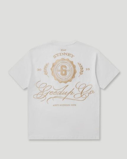 Geedup Cursive T-Shirt Off White