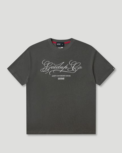 Geedup Cursive T-Shirt Black Soft