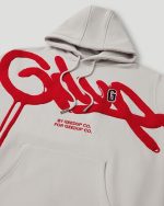 Geedup Handstyle G Hoodie Light Grey/Red