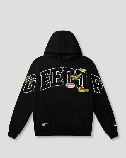 Geedup Team Logo x Vanson Hoodie Black