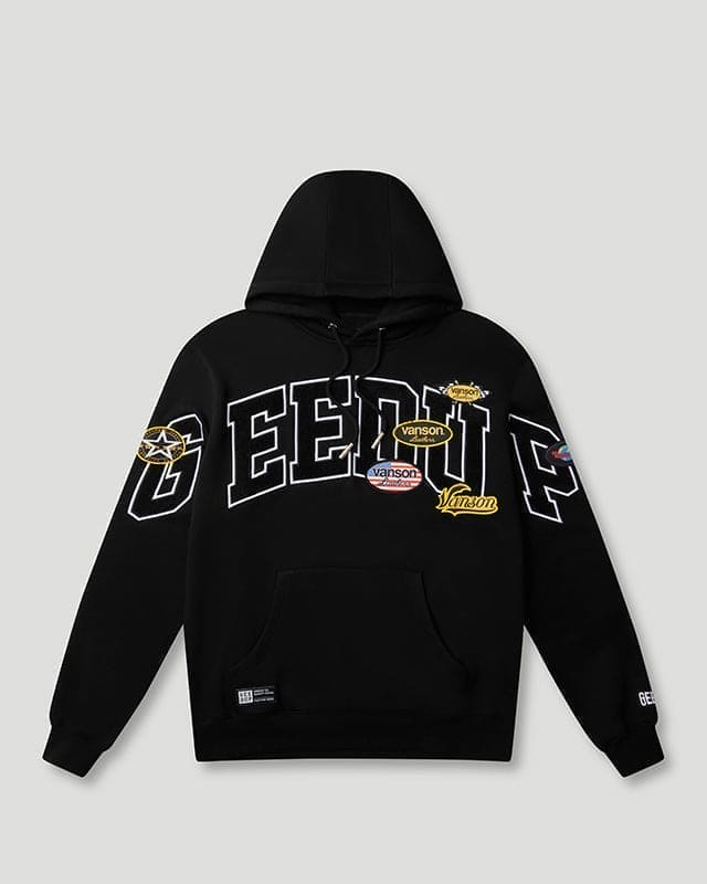 Geedup Team Logo x Vanson Hoodie Black Geedup Team Logo x Vanson Hoodie Black