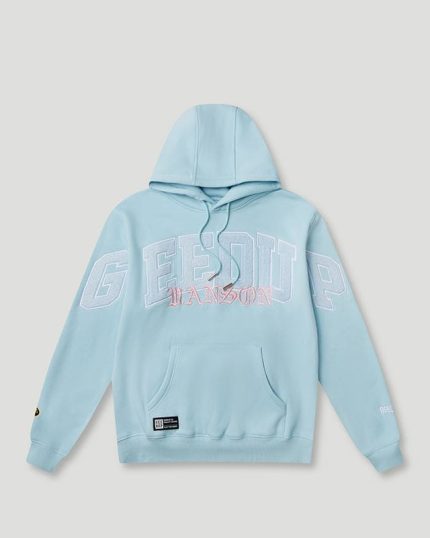 Geedup Team Logo x Vanson Hoodie Light Blue