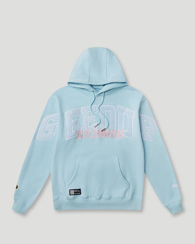 Geedup Team Logo x Vanson Hoodie Light Blue Geedup Team Logo x Vanson Hoodie Light Blue
