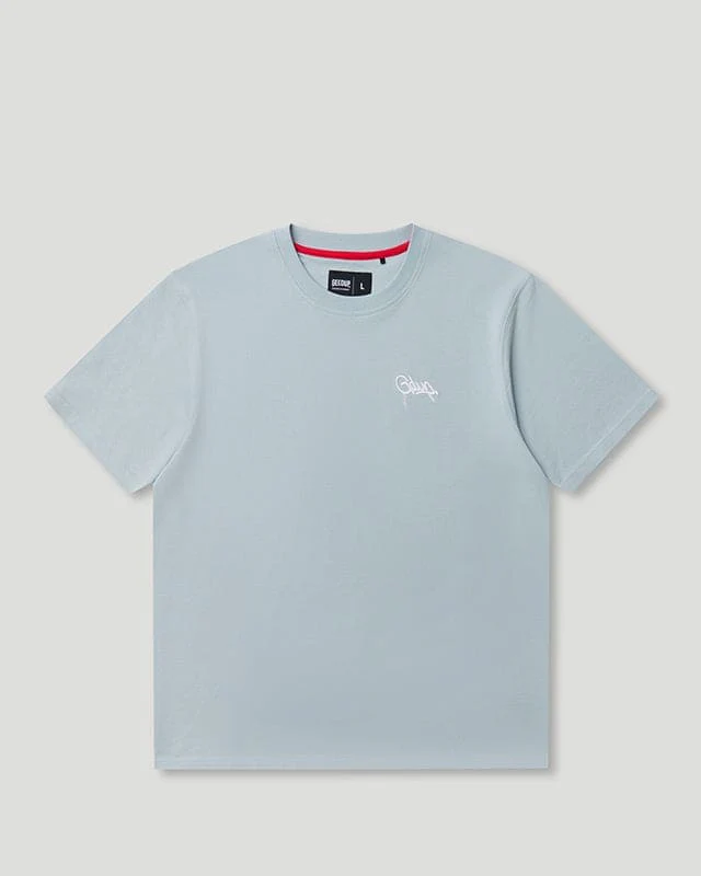 Geedup Micro Handstyle T-Shirt Washed Blue/White Geedup Micro Handstyle T-Shirt Washed Blue/White