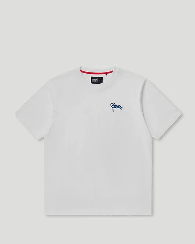 Geedup Micro Handstyle T-Shirt White/Blue Geedup Micro Handstyle T-Shirt White/Blue